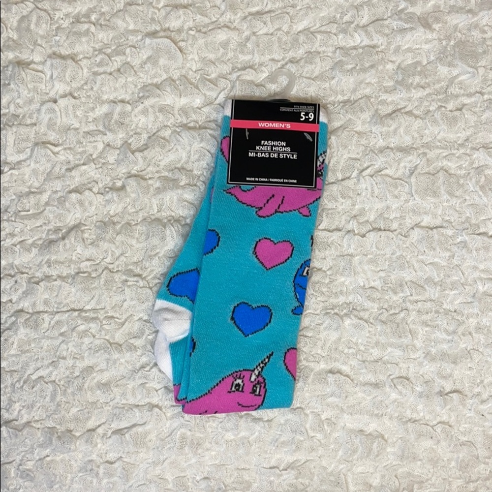 Adorable Narwhal Knee Socks